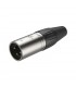 Conector XLR Macho Carcasa Niquelada