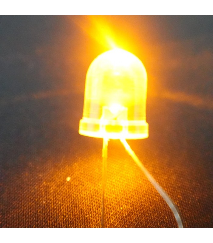 Diodo LED UltraBrillo 10mm Amarillo 2,2V
