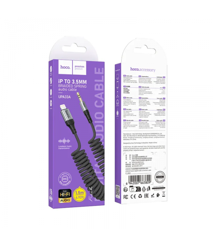 Cable Lightning A Aux 3.5mm Hoco