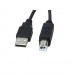 Cable USB para Impresora 1,5 Metros Negro