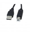 Cable USB para Impresora 1,5 Metros Negro