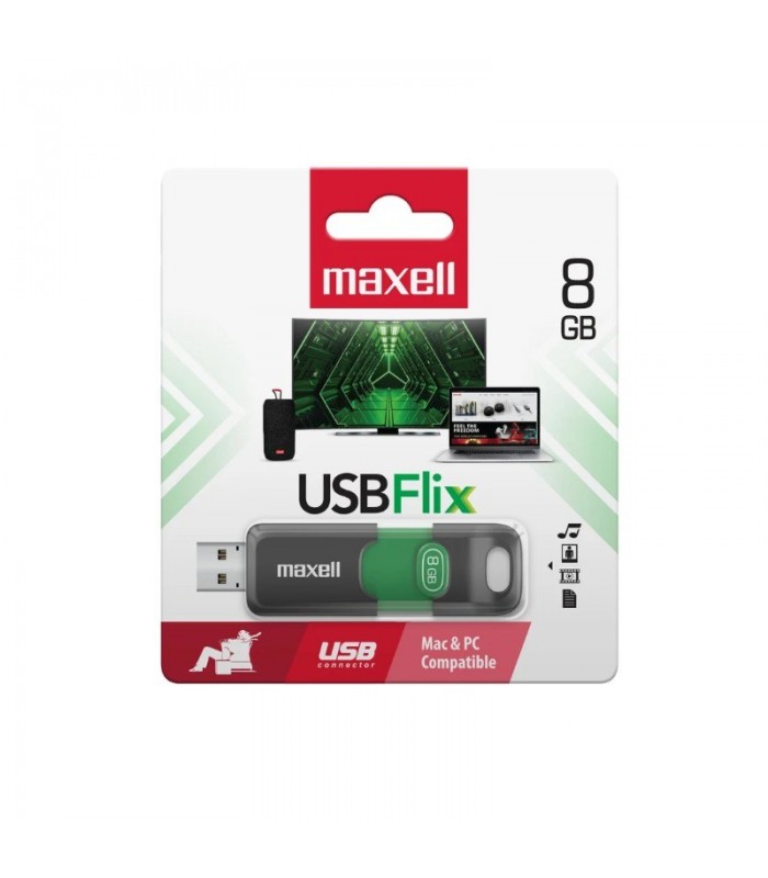 Pendrive Maxell Flix 8GB USB 2.0 Verde