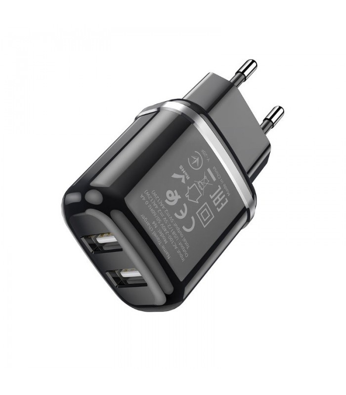Cargador Hoco Dual USB-A Cable USB-C
