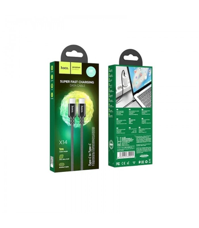 Cable Hoco X14 USB-C a USB-C 1 Metro