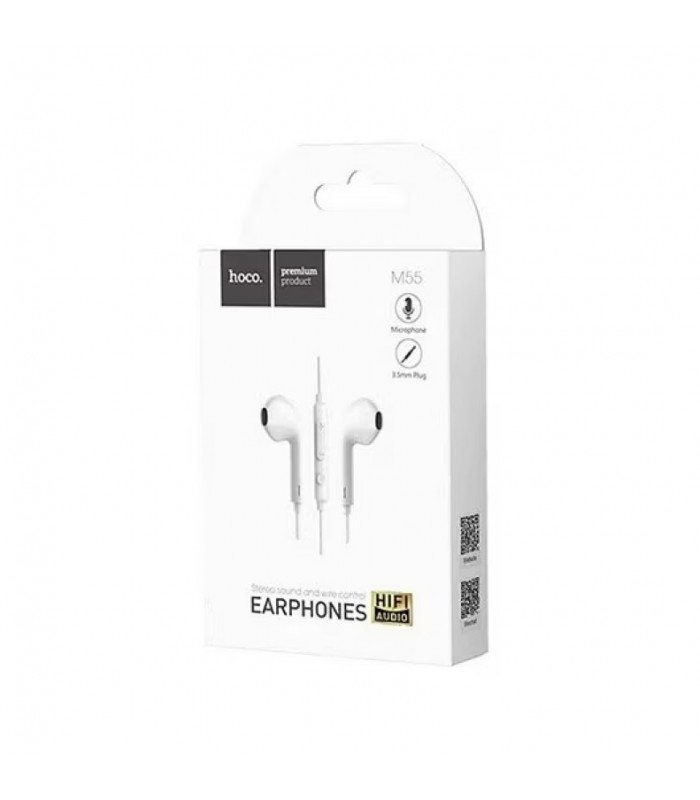 Audífono Hoco M55 Blanco con Micrófono