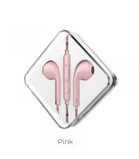 Audífono Hoco M55 Rosado con Micrófono